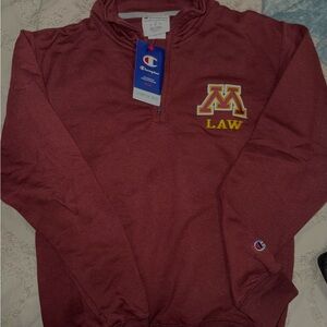 University of Minnesota Law School Champion Half Zip Sweatshirt